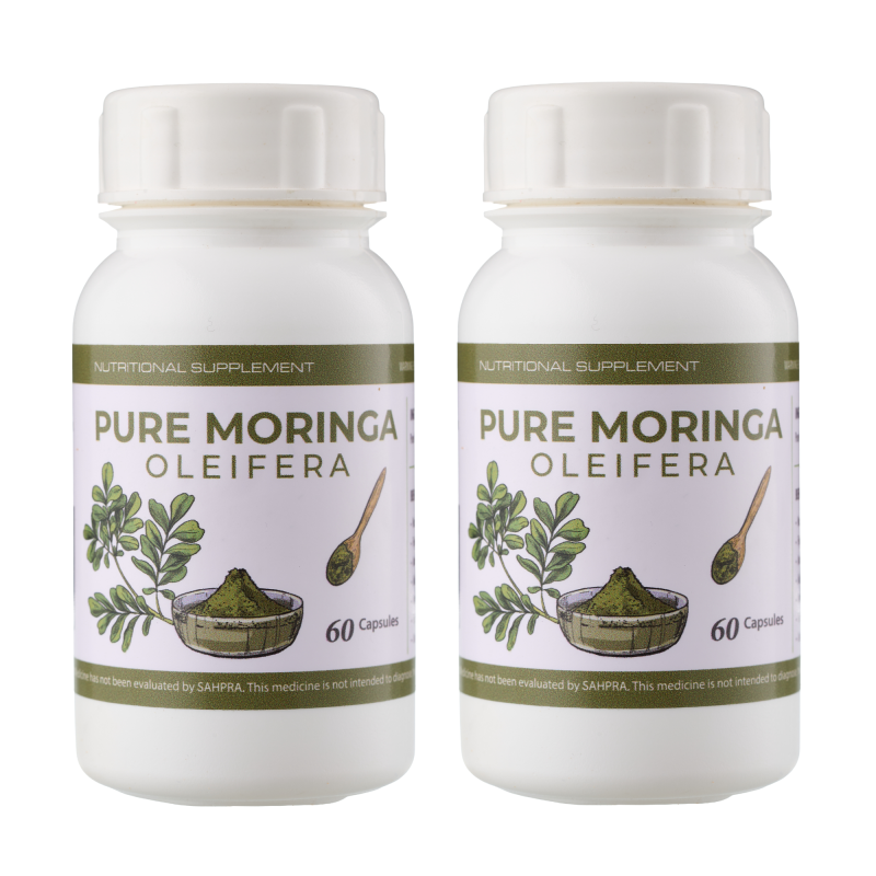 Pure Moringa Oleifera 735mg (100% Pure & Highest Quality) 60s+60s